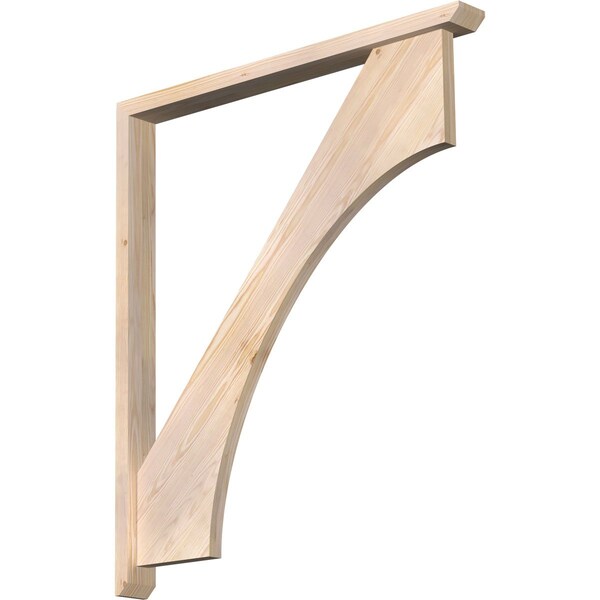 Ekena Millwork Westlake Slat Smooth Bracket w/ Offset Brace, Douglas Fir, 3 1/2"W x 38"D x 44"H BKT0402X38X44WTL06SDF - main